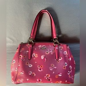 COACH Mini Christie carryall in wildflower dahlia